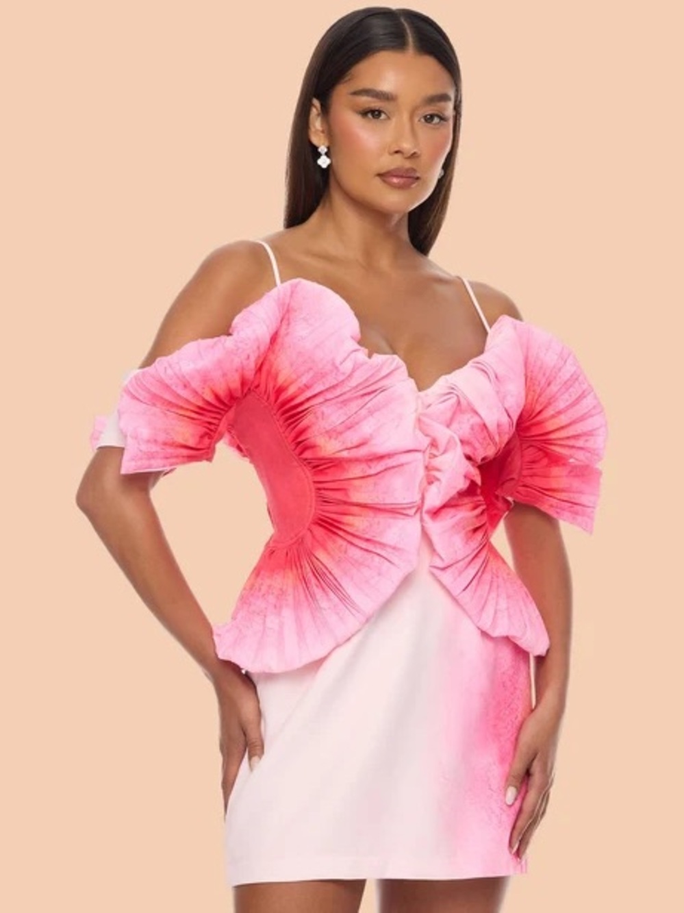 Fashion Nova Kaia Pleated Dress